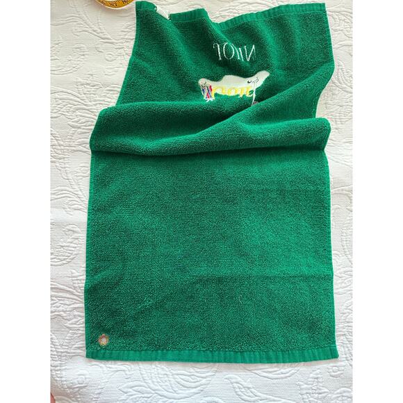 John Men's Green 100% Cotton Golf Towel - Picture 2 of 5